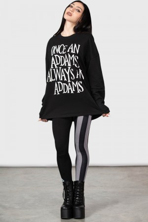 Killstar Addams Sweatshirt Černé | UZNLCM-593
