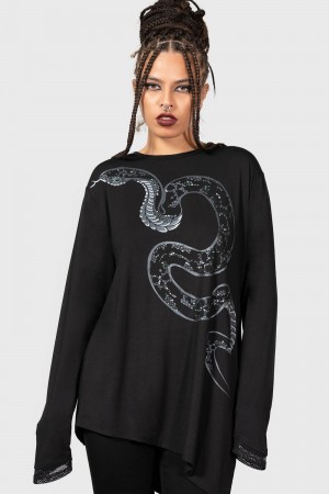 Killstar Aniliidae Top Černé | BGHLCI-917