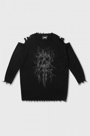 Killstar Apparitions Knit Svetrové Černé | UBKGMX-890