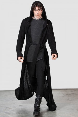 Killstar Apparitions Long Cardigan Černé | RDJFYT-986