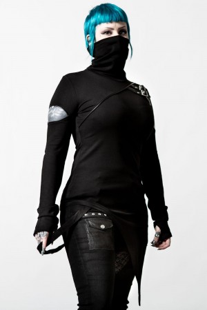 Killstar Arch Angelz Masked Top Černé | TRMOJN-654