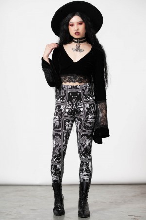 Killstar Artisan Leggings Černé | KHQRBZ-976