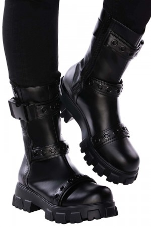 Killstar Astral Ash Boots Černé | OSTREN-873