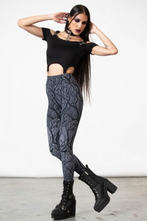 Killstar Astral Night Leggings Černé | QZYSWK-839