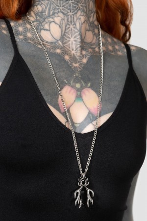 Killstar Astrella Necklace Stříbrné | WHSOKP-123