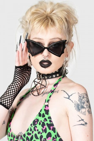 Killstar Bat Crazy Sunglasses Černé | YGBVWE-680