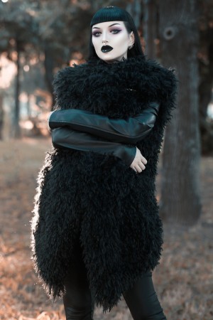 Killstar Blackwood Lure Coat Černé | BHMKLU-670