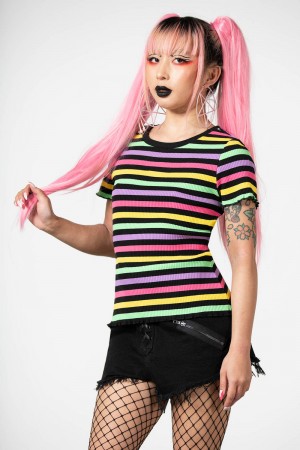 Killstar Blair Rainbow Top Rainbow | XSKADY-167