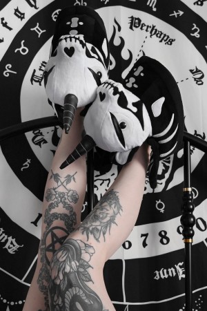 Killstar Bone Myth Slippers Černé | NTQZWS-926