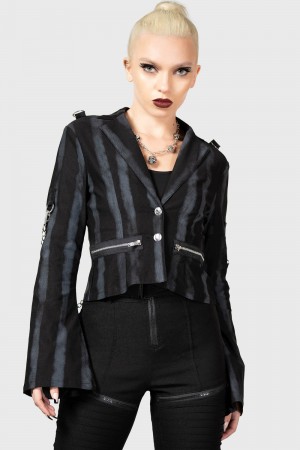 Killstar Burlesque Babe Blazer Černé | RJZKUL-983