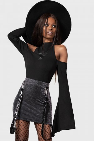 Killstar Carmilla Mini Skirt Černé | PHJQKY-782