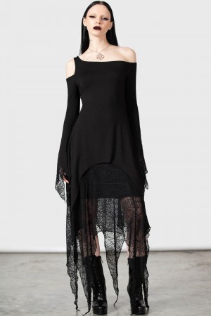 Killstar Caroline Skirt Černé | JHPTOG-285