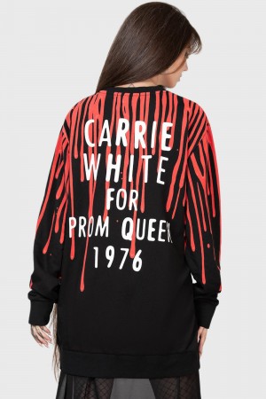 Killstar Carrie Sweatshirt Černé Červené | PELVRI-085