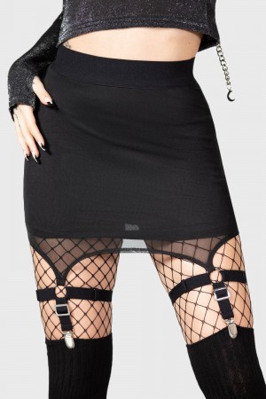 Killstar Cassandra Mini Skirt Černé | FWBUCN-356