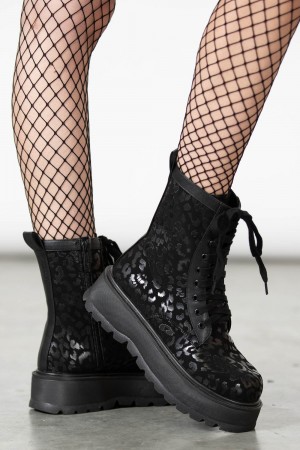 Killstar Catfight Boots Černé | RSCUKI-483