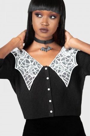 Killstar Clarita Chlo Cardigan Černé | YWHNFC-739