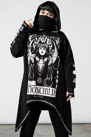 Killstar Companion Oversized Hoodie Černé | XCHASF-493