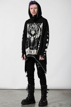 Killstar Companion Oversized Hoodie Černé | LHRYGA-537
