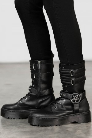 Killstar Corrosion Boots Černé | WVNZPT-982