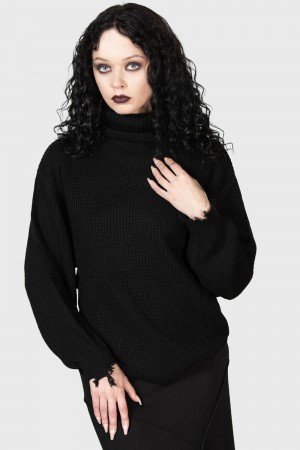 Killstar Corvus Svetrové Černé | MDQPVB-561
