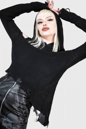 Killstar Crowned Misery Svetrové Černé | OQSZCJ-892