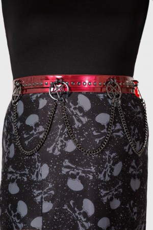Killstar Curses Belt [PLUS] Červené | SBVUYK-815