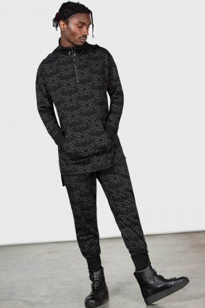 Killstar Cyborg Cell Oversized Hoodie Černé | CWBMJZ-653