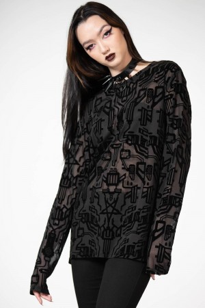 Killstar Cyborg Mesh Top Černé | SBWVLI-943