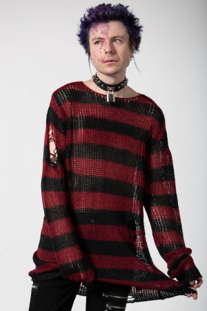 Killstar Dahlia Knit Svetrové Červené | IAHTKB-579