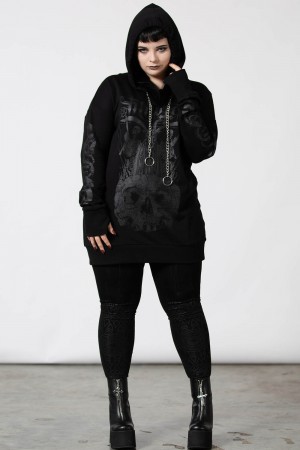 Killstar Damned Hoodie Černé | HESIOC-821