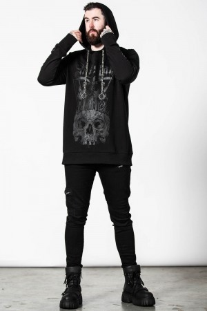 Killstar Damned Hoodie Černé | NEJOUY-629