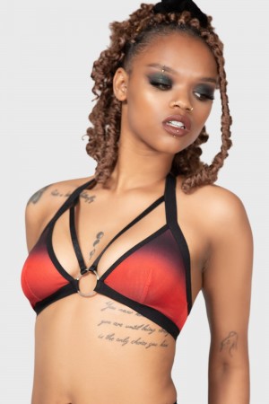 Killstar Dazzling Performance Bralet Červené | TNQWZC-180