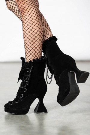 Killstar Deadly Twin Boots Černé | EIQTSX-379
