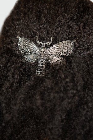 Killstar Death Moth Barrette [S] Stříbrné | XHJPQZ-938