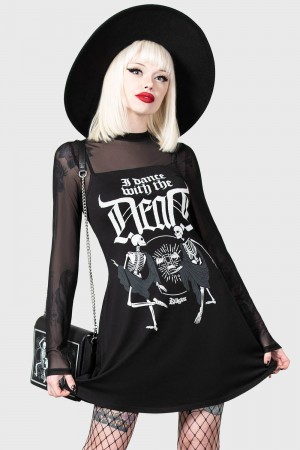 Killstar Deathdanse Two-Piece Šaty Černé | MHZSBN-391