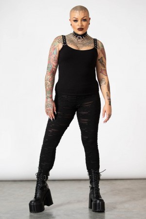 Killstar Deserter Leggings Černé | JRGKZX-604