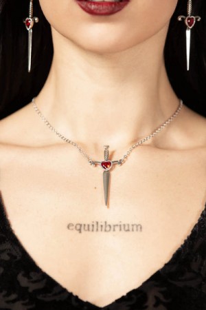 Killstar Desolate Necklace Stříbrné | HTIXUR-197