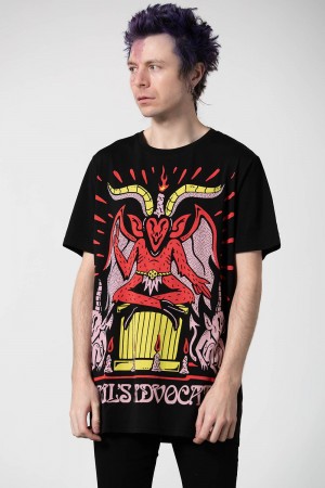 Killstar Devils Advocate T-Shirt Černé | DFXZUE-653