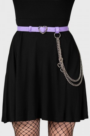 Killstar Dollis Chain Belt Lilac | IWUMXN-508