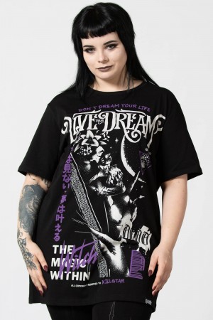 Killstar Dream T-Shirt Černé | LHRYMU-391