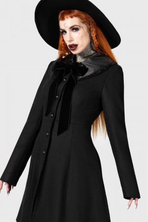 Killstar Druantia Coat Černé | CATONZ-345