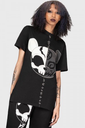 Killstar Duplexity: Relic T-Shirt Černé | JFDPMV-714