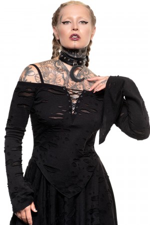 Killstar Dust Devil Top Černé | LQIPCJ-582