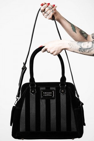 Killstar Earn Your Stripes Handbag Černé | OAPJXU-086