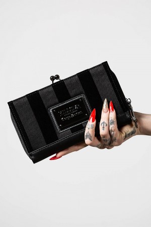 Killstar Earn Your Stripes Large Wallet Černé | RQTVNG-841