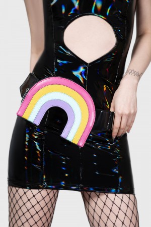 Killstar Electric Rainbow Waistbag Černé | IKHNJL-061