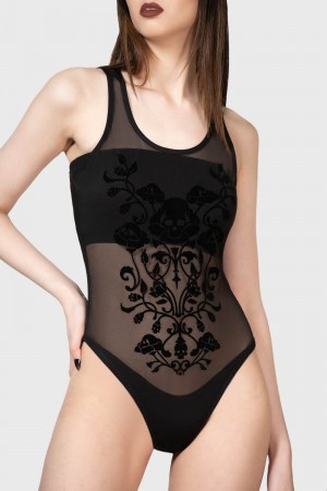 Killstar Elvenia Bodysuit Černé | ZYUBDN-481