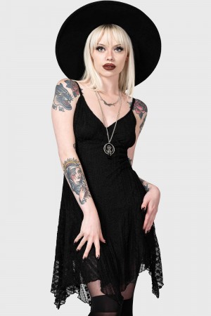 Killstar Emelia's Wrath Šaty [B] Černé | LEBDPM-538