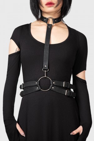 Killstar Endangered Soul Harness Černé | PBTSZJ-073