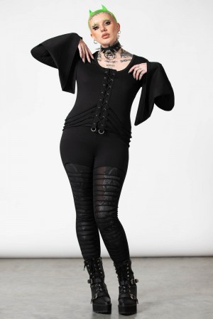 Killstar Faith Long Sleeve Top Černé | UGRTKI-894